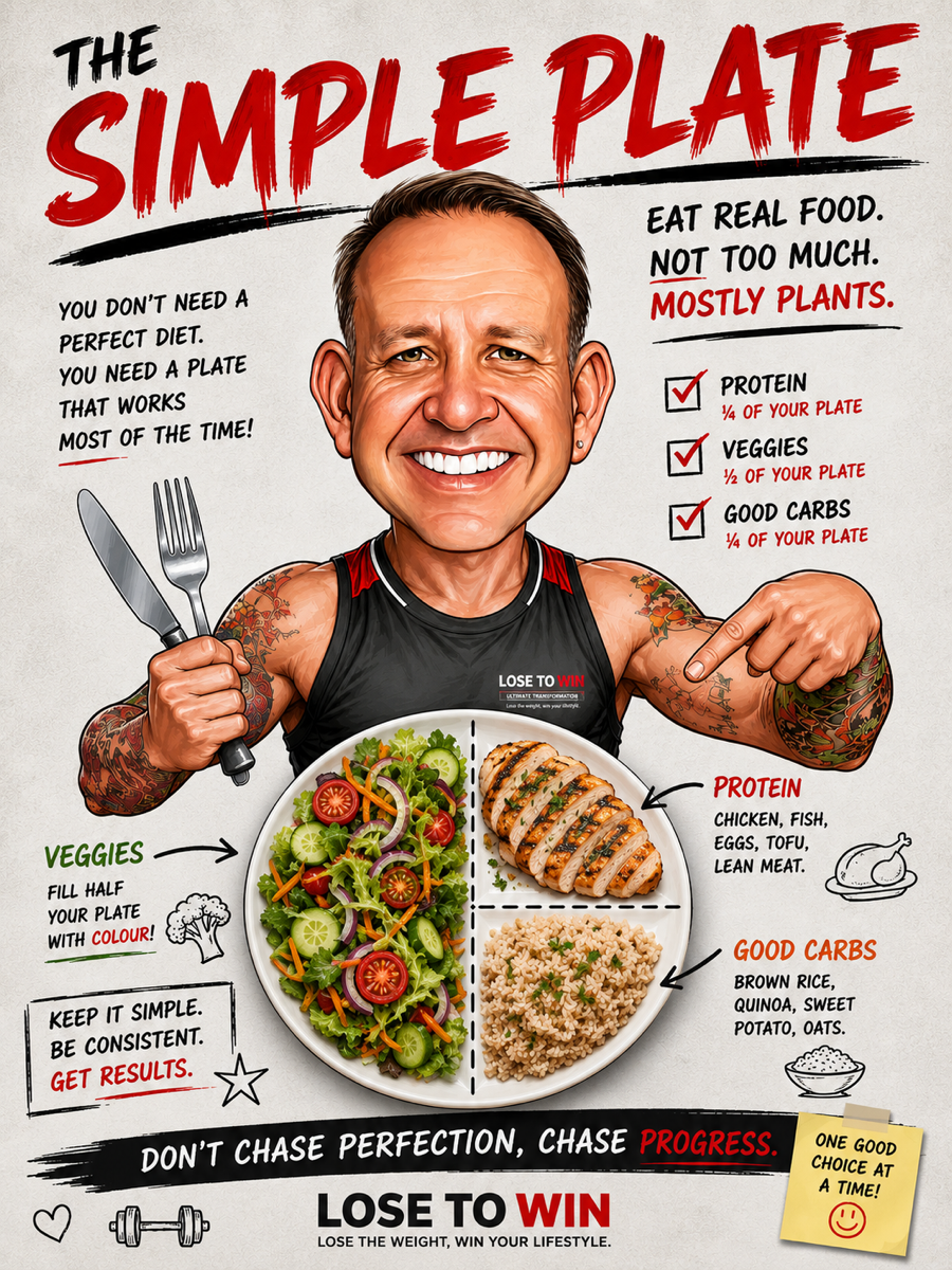 The Simple Plate — Lose To Win Printable Poster